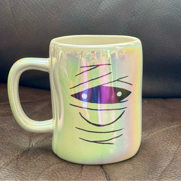 Rae Dunn HAUNTED Mummy Double Sided Iridescent Halloween Mug - Picture 4 of 5